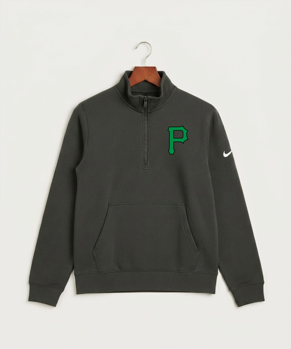 Pipestone Area High School Volleyball (Girls) - Anthracite Nike Club Fleece Sleeve Swoosh 1/2-Zip NKDX6718