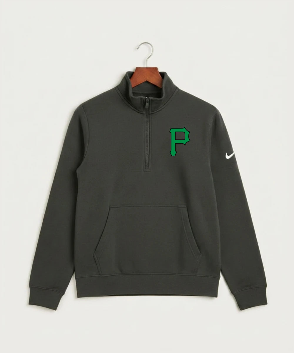 Pipestone Area High School Volleyball (Girls) - Anthracite Nike Club Fleece Sleeve Swoosh 1/2-Zip NKDX6718