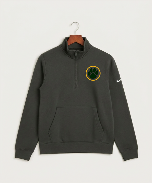 Ashwaubenon High School Football Team Store - Anthracite Nike Club Fleece Sleeve Swoosh 1/2-Zip NKDX6718