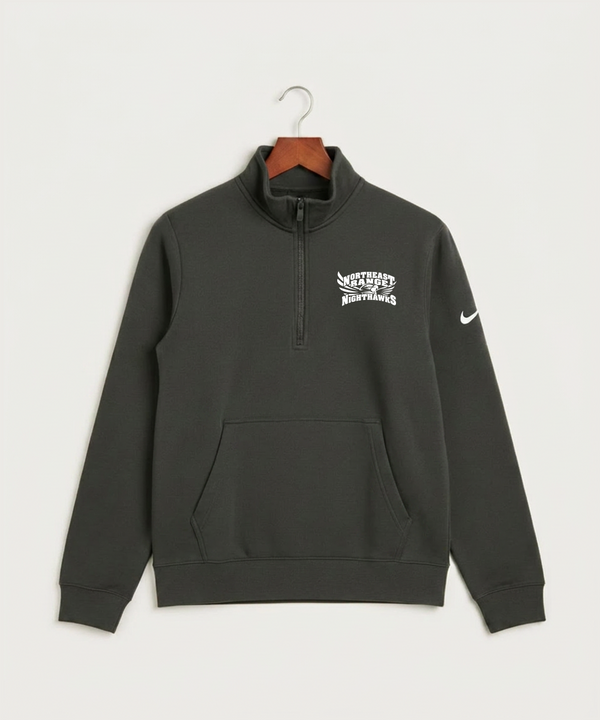 Northeast Range High School Volleyball (Girls) - Anthracite Nike Club Fleece Sleeve Swoosh 1/2-Zip NKDX6718