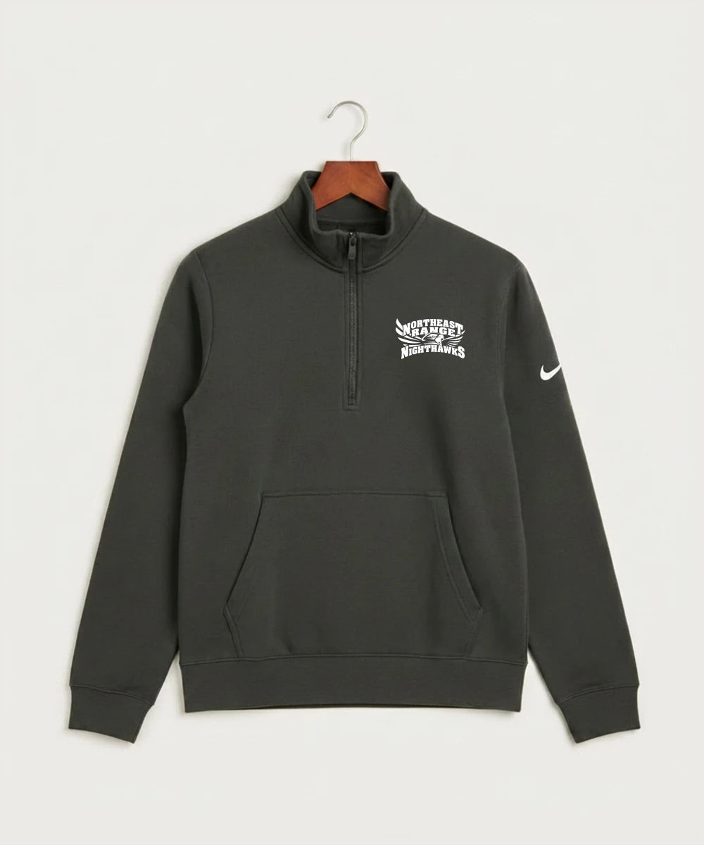 Northeast Range High School Volleyball (Girls) - Anthracite Nike Club Fleece Sleeve Swoosh 1/2-Zip NKDX6718