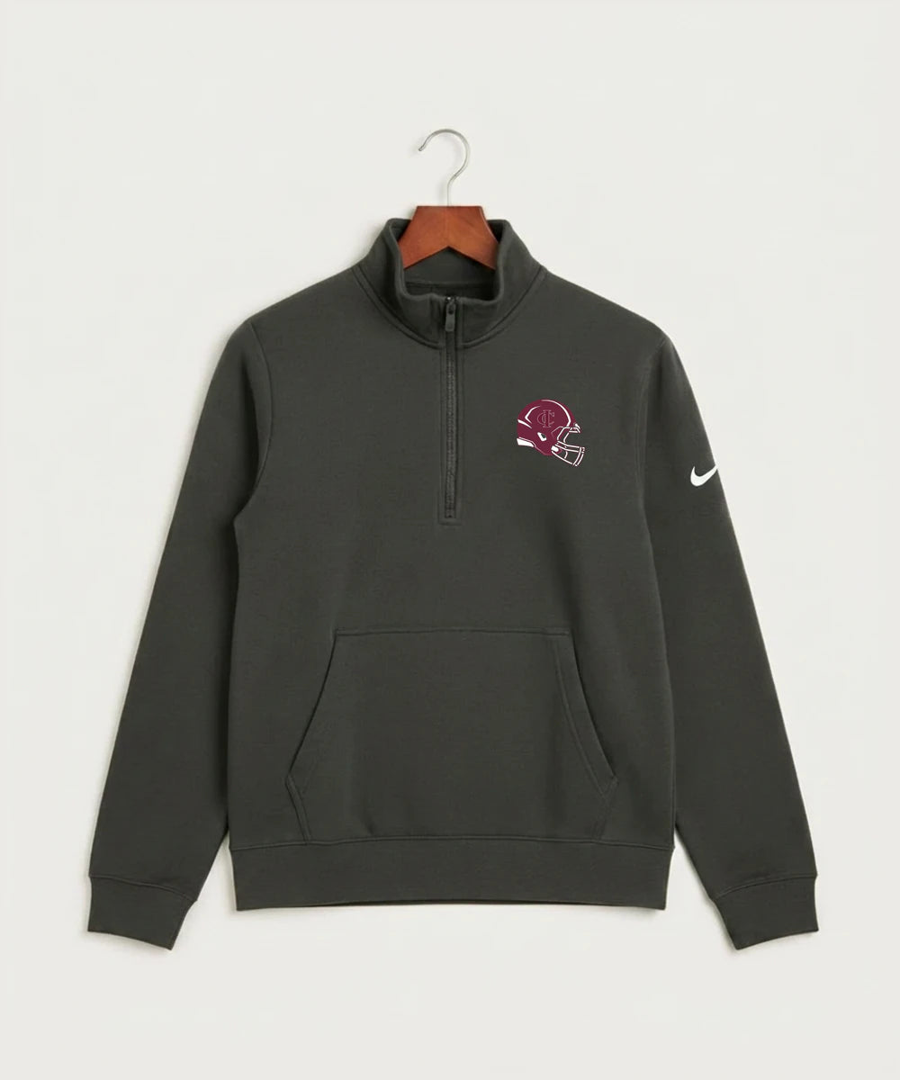 Crosby Ironton High School Football (Boys) - Anthracite Nike Club Fleece Sleeve Swoosh 1/2-Zip NKDX6718