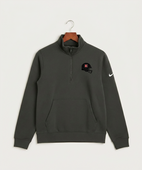 Duluth East High School Football (Boys) - Anthracite Nike Club Fleece Sleeve Swoosh 1/2-Zip NKDX6718