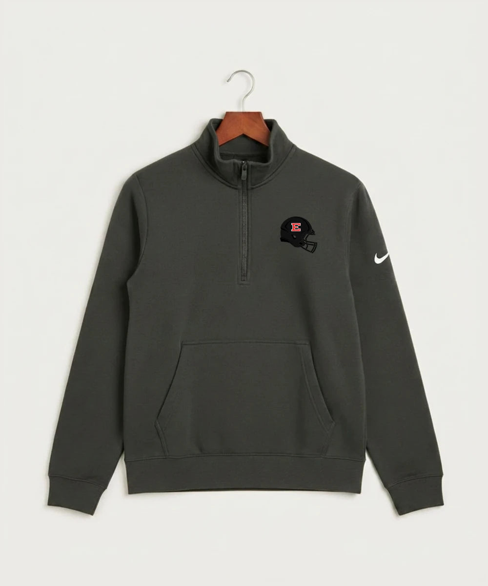 Duluth East High School Football (Boys) - Anthracite Nike Club Fleece Sleeve Swoosh 1/2-Zip NKDX6718