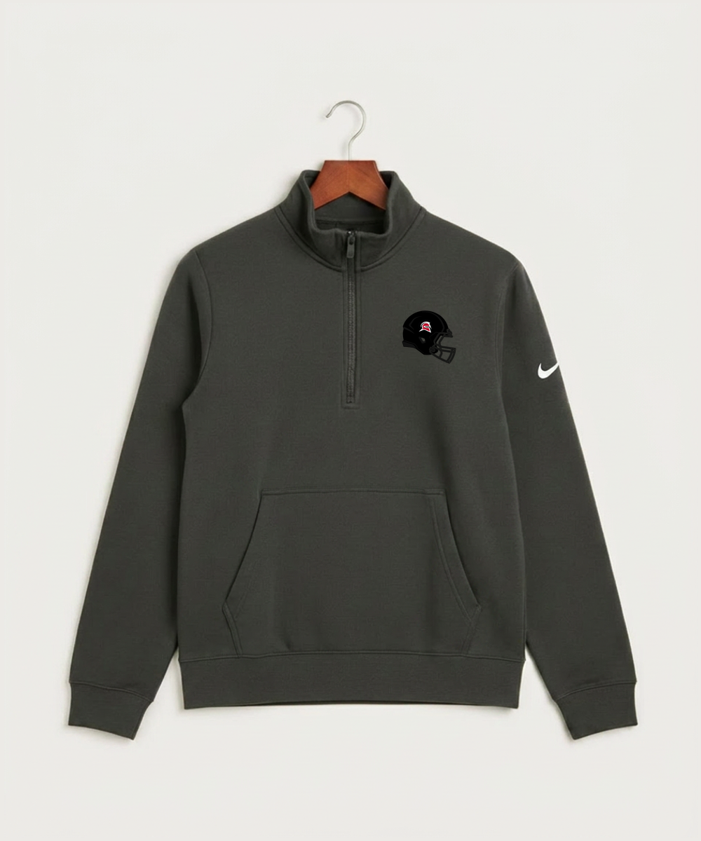 Hancock High School Football (Boys) - Anthracite Nike Club Fleece Sleeve Swoosh 1/2-Zip NKDX6718