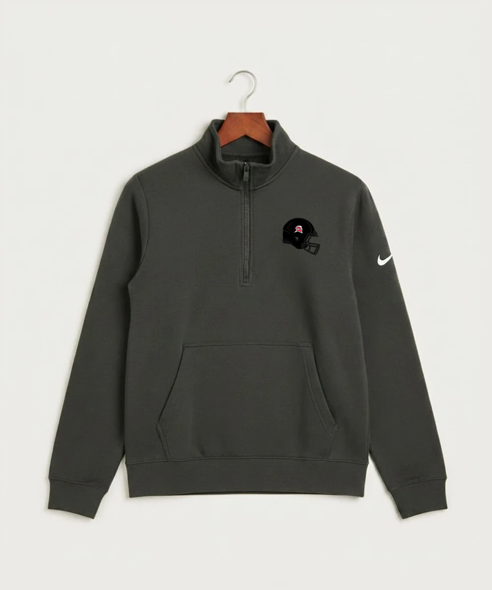 Hancock High School Football (Boys) - Anthracite Nike Club Fleece Sleeve Swoosh 1/2-Zip NKDX6718
