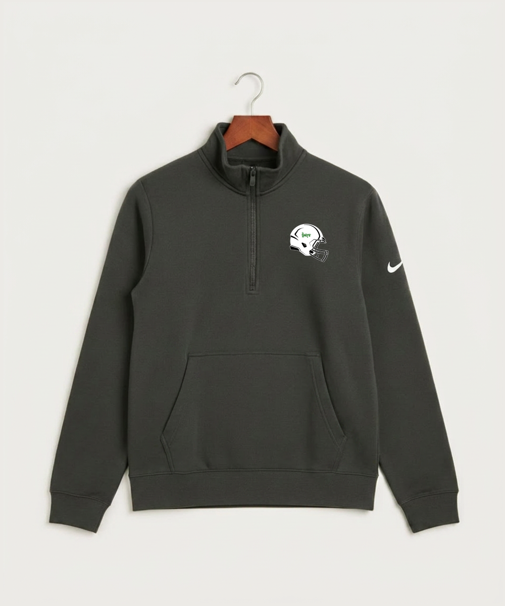 Holdingford High School Football (Boys) - Anthracite Nike Club Fleece Sleeve Swoosh 1/2-Zip NKDX6718