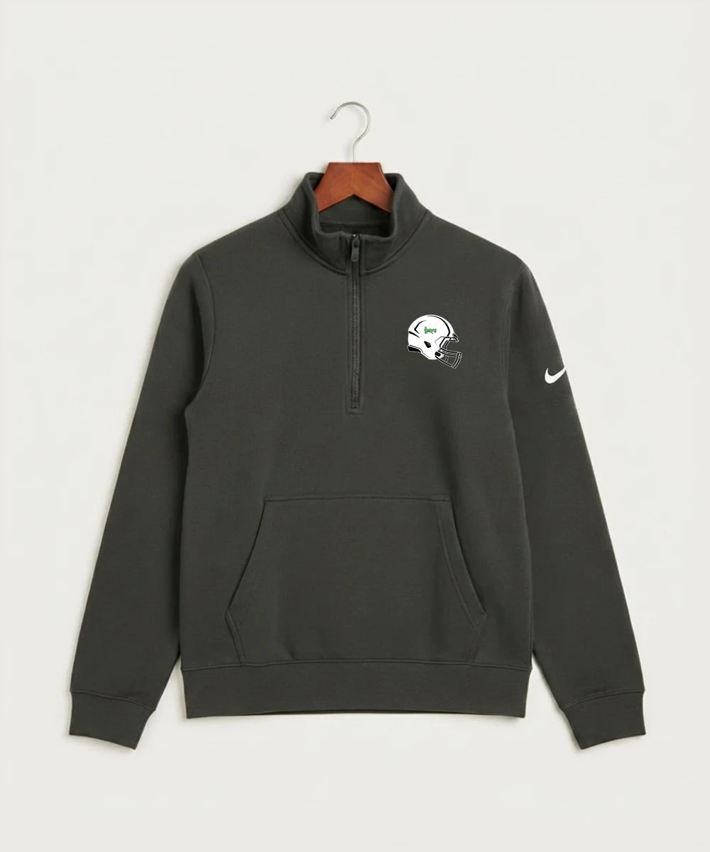 Holdingford High School Football (Boys) - Anthracite Nike Club Fleece Sleeve Swoosh 1/2-Zip NKDX6718
