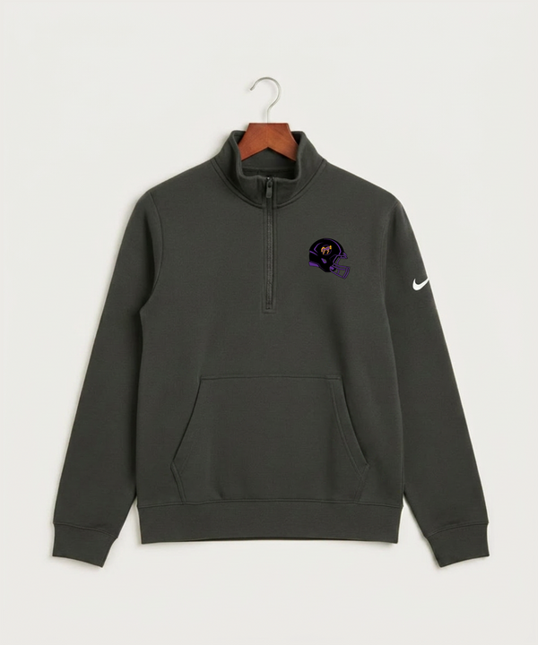 International Falls High School Football (Boys) - Anthracite Nike Club Fleece Sleeve Swoosh 1/2-Zip NKDX6718