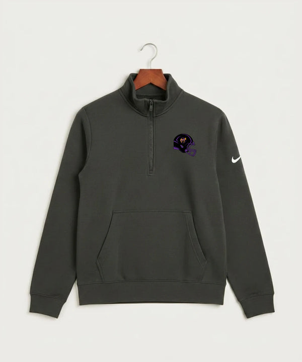 International Falls High School Football (Boys) - Anthracite Nike Club Fleece Sleeve Swoosh 1/2-Zip NKDX6718