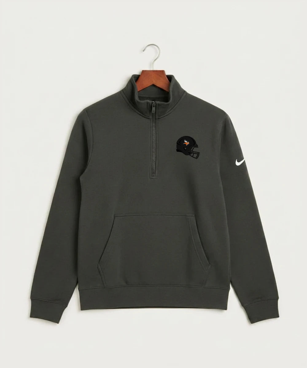 Littlefork Big Falls High School Football (Boys) - Anthracite Nike Club Fleece Sleeve Swoosh 1/2-Zip NKDX6718