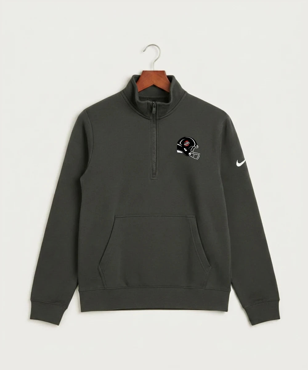 Mesabi East High School Football (Boys) - Anthracite Nike Club Fleece Sleeve Swoosh 1/2-Zip NKDX6718