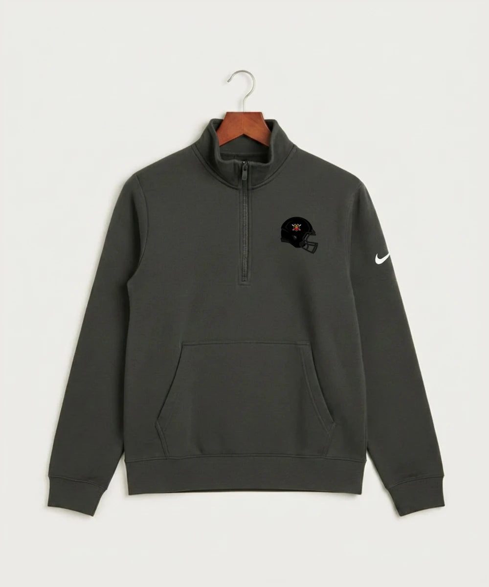 Mille Lacs High School Football (Boys) - Anthracite Nike Club Fleece Sleeve Swoosh 1/2-Zip NKDX6718
