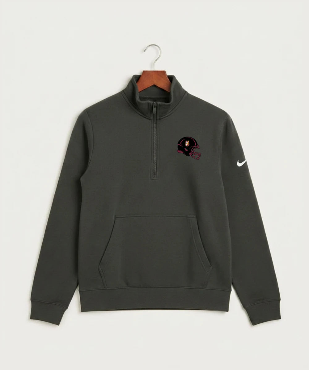 Pillager High School Football (Boys) - Anthracite Nike Club Fleece Sleeve Swoosh 1/2-Zip NKDX6718