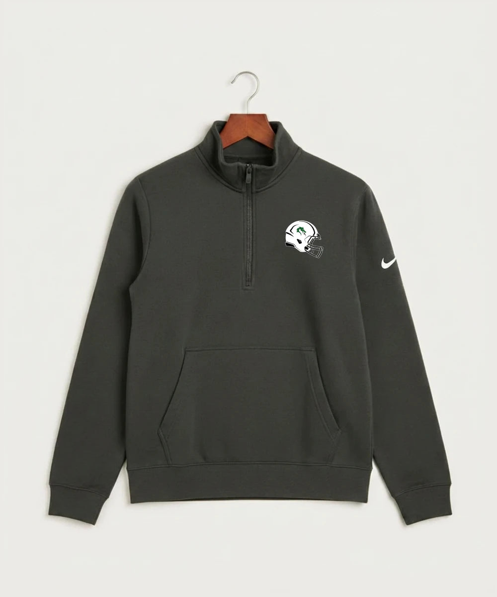 Pine City High School Football (Boys) - Anthracite Nike Club Fleece Sleeve Swoosh 1/2-Zip NKDX6718
