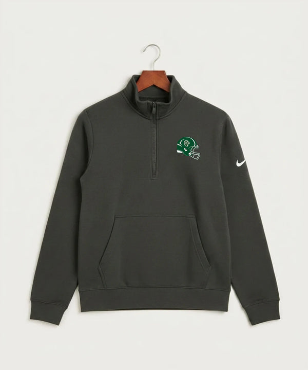 Roseau High School Football (Boys) - Anthracite Nike Club Fleece Sleeve Swoosh 1/2-Zip NKDX6718