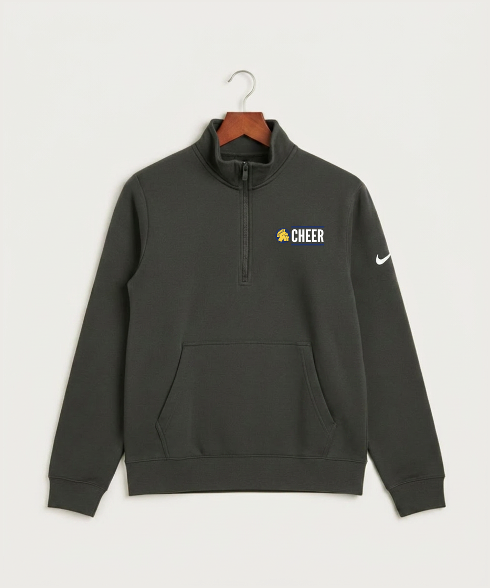 Wausau West High School Cheer - Anthracite Nike Club Fleece Sleeve Swoosh 1/2-Zip NKDX6718