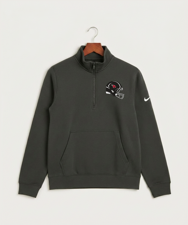 Forreston Football - Anthracite Nike Club Fleece Sleeve Swoosh 1/2-Zip NKDX6718