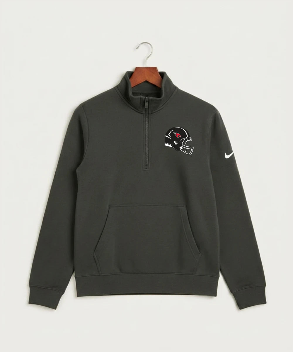 Forreston Football - Anthracite Nike Club Fleece Sleeve Swoosh 1/2-Zip NKDX6718