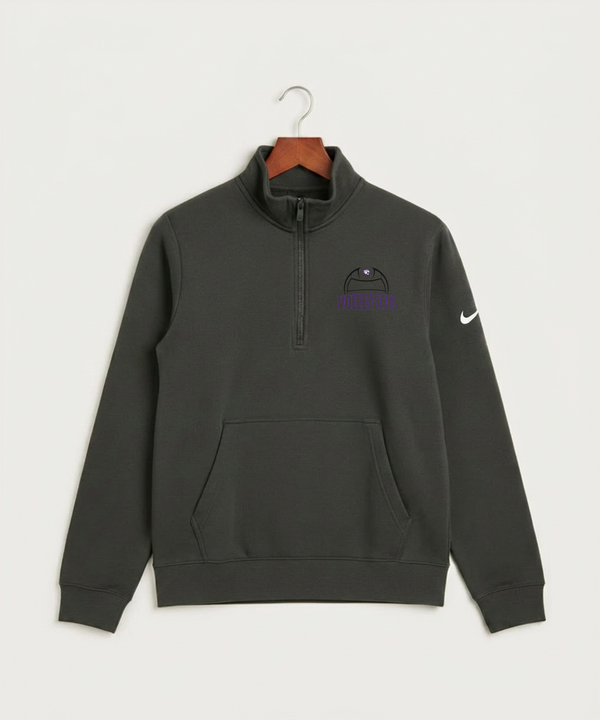 Goodhue High School Volleyball (Girls) - Anthracite Nike Club Fleece Sleeve Swoosh 1/2-Zip NKDX6718