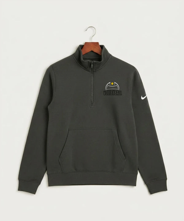 Plainview Elgin Millville H S Volleyball (Girls) - Anthracite Nike Club Fleece Sleeve Swoosh 1/2-Zip NKDX6718