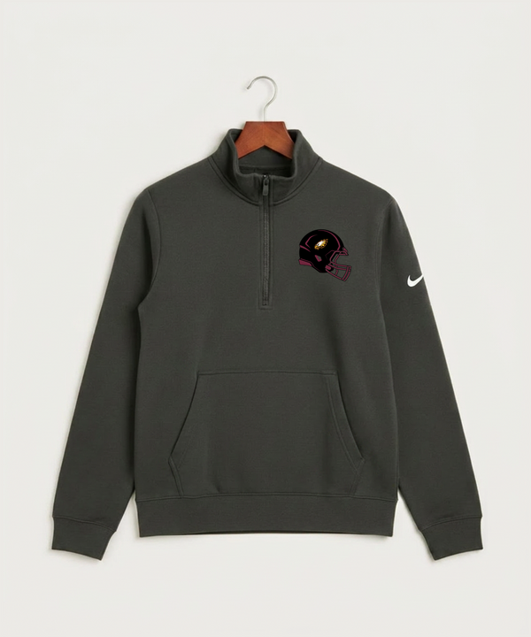 Dover-Eyota High School Football (Boys) - Anthracite Nike Club Fleece Sleeve Swoosh 1/2-Zip NKDX6718