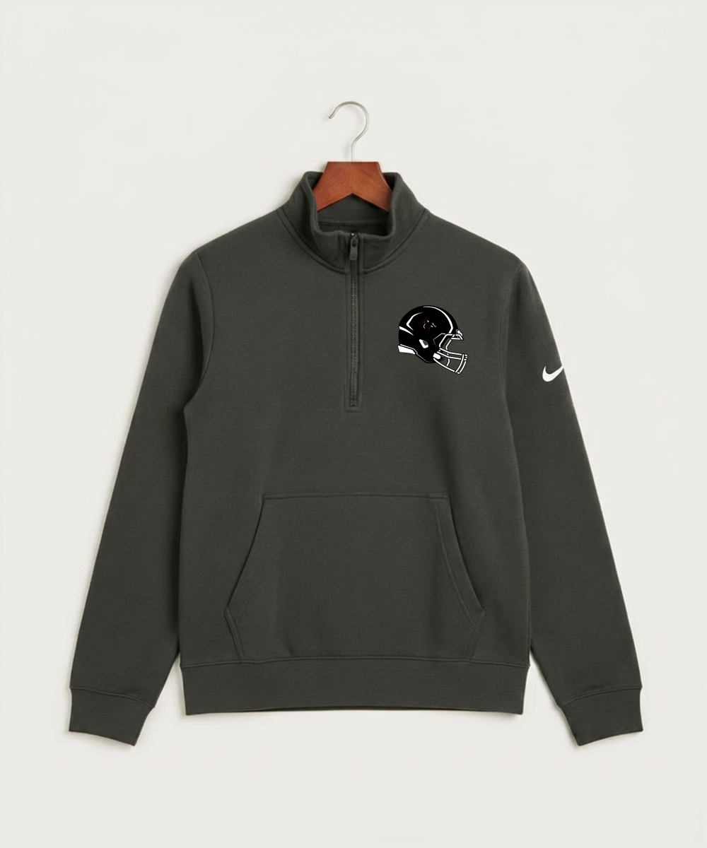 Nrheg Panthers High School Football (Boys) - Anthracite Nike Club Fleece Sleeve Swoosh 1/2-Zip NKDX6718