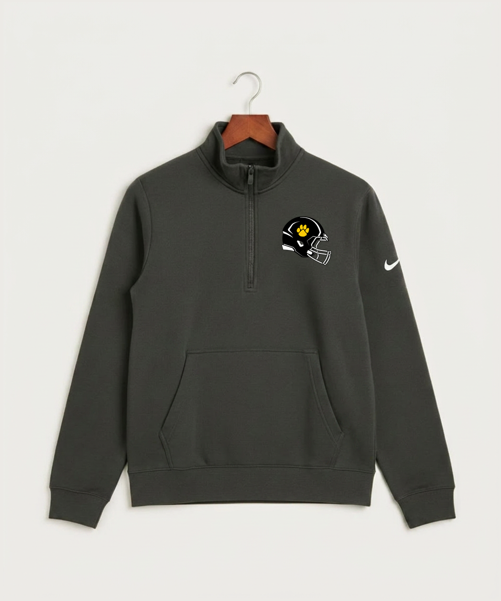 Plainview Elgin Millville H S Football (Boys) - Anthracite Nike Club Fleece Sleeve Swoosh 1/2-Zip NKDX6718