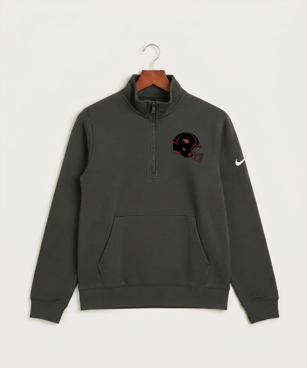 Pine Island High School Football (Boys) - Anthracite Nike Club Fleece Sleeve Swoosh 1/2-Zip NKDX6718