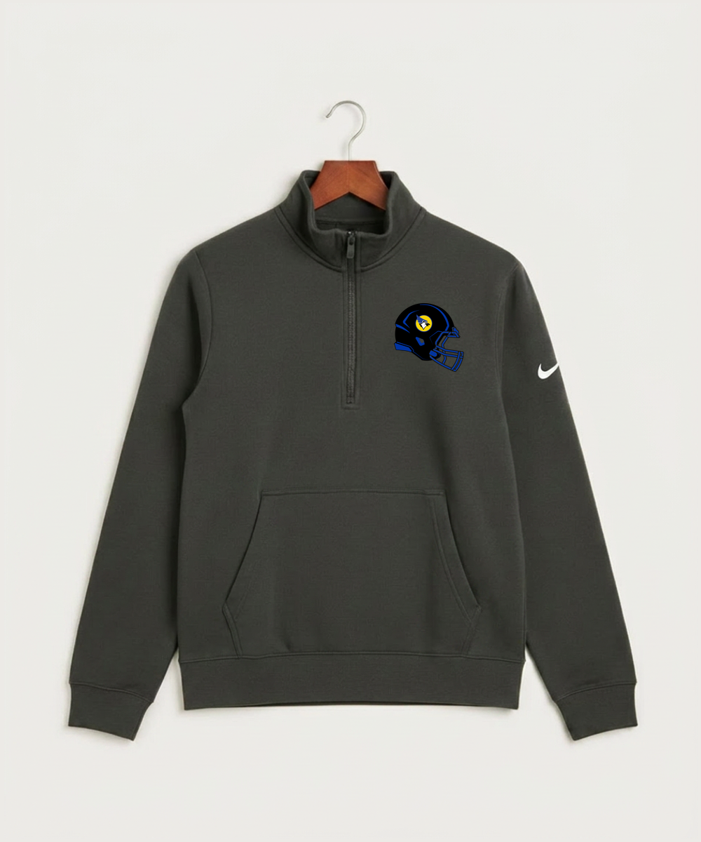 Waseca High School Football (Boys) - Anthracite Nike Club Fleece Sleeve Swoosh 1/2-Zip NKDX6718