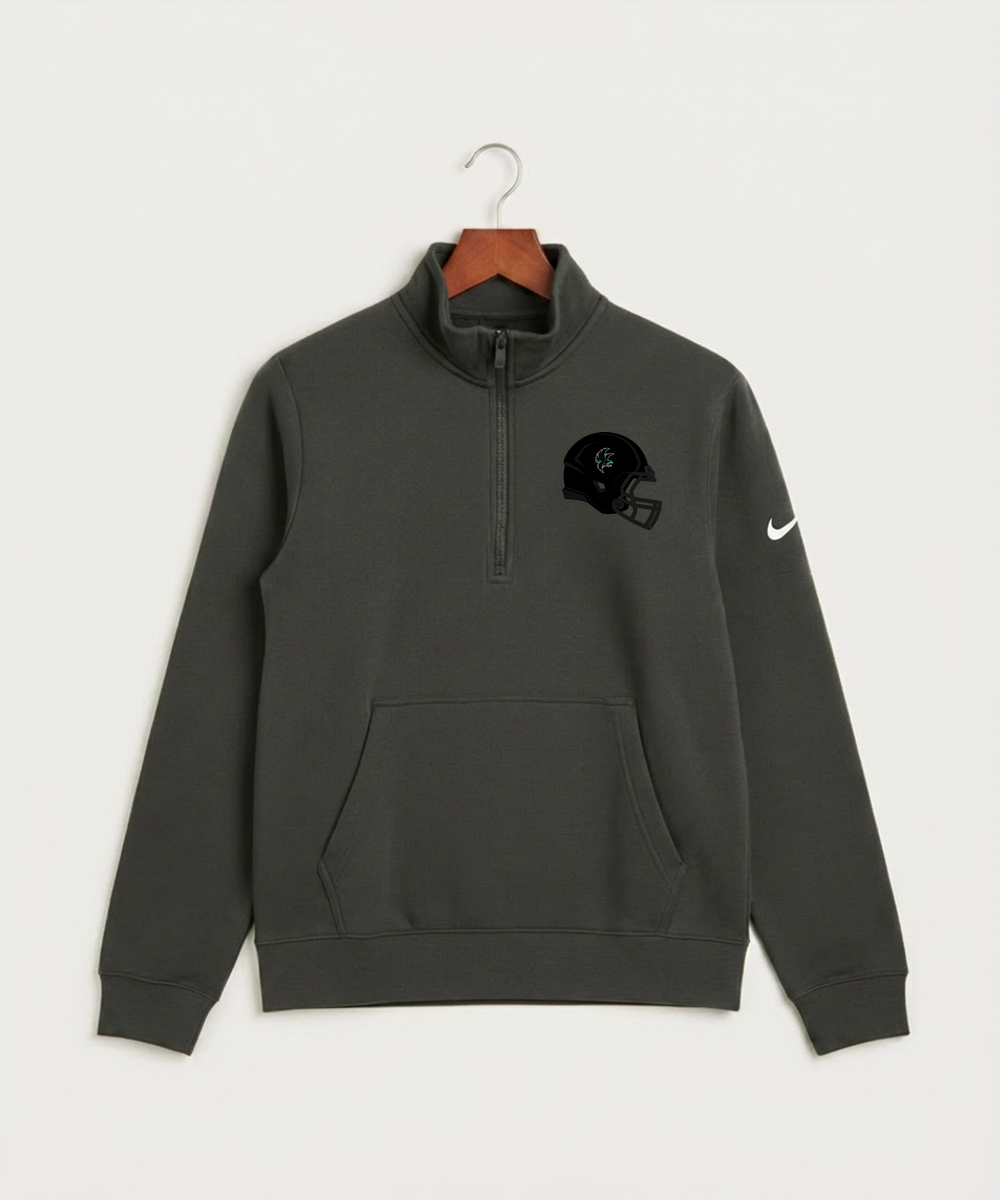 Alden-Conger-Glenville Emmons High School Football (Boys) - Anthracite Nike Club Fleece Sleeve Swoosh 1/2-Zip NKDX6718