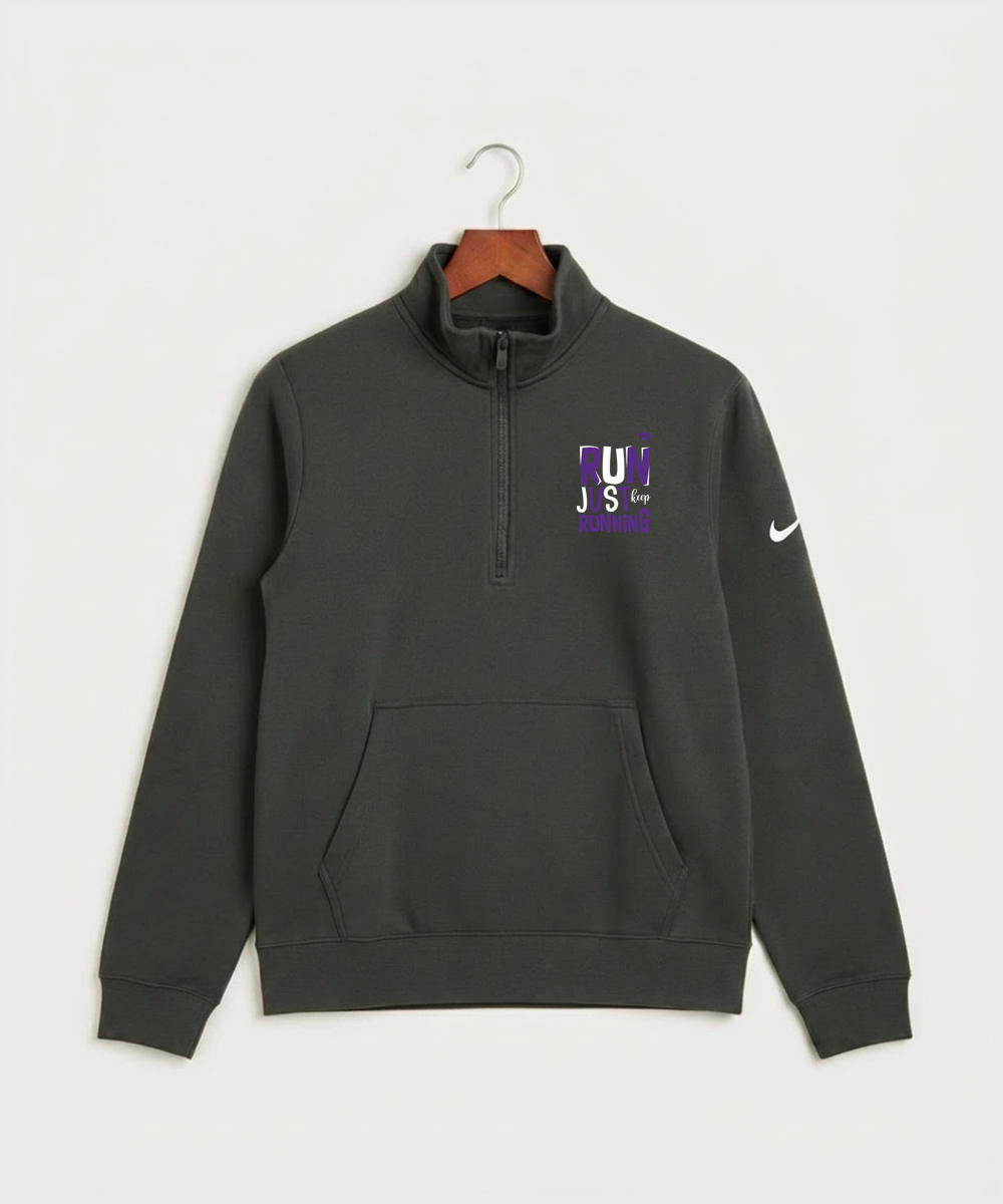 Glencoe Silver Lake High School Athletics - Anthracite Nike Club Fleece Sleeve Swoosh 1/2-Zip NKDX6718