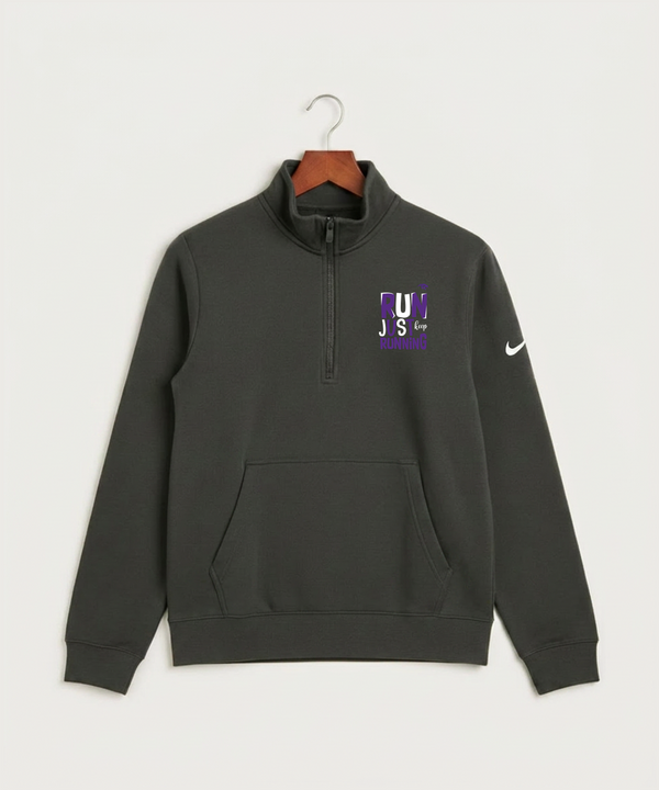 Glencoe Silver Lake High School Athletics - Anthracite Nike Club Fleece Sleeve Swoosh 1/2-Zip NKDX6718