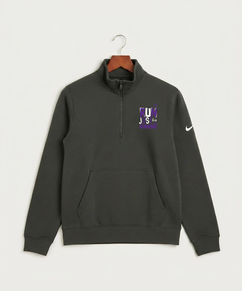 Glencoe Silver Lake High School Athletics - Anthracite Nike Club Fleece Sleeve Swoosh 1/2-Zip NKDX6718