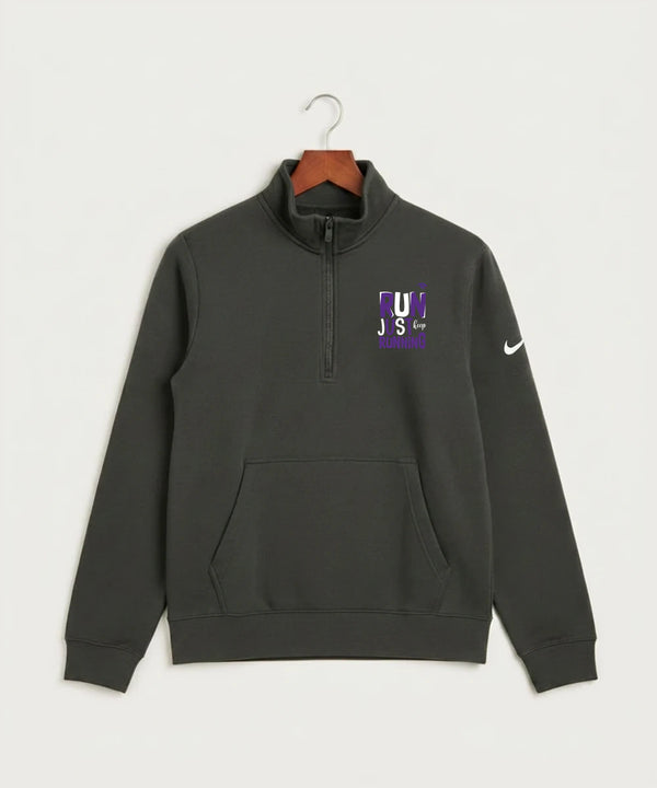 Glencoe Silver Lake High School Athletics - Anthracite Nike Club Fleece Sleeve Swoosh 1/2-Zip NKDX6718