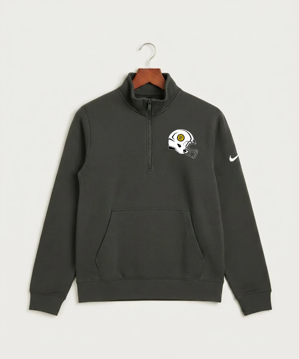 New London Spicer High School Football (Boys) - Anthracite Nike Club Fleece Sleeve Swoosh 1/2-Zip NKDX6718