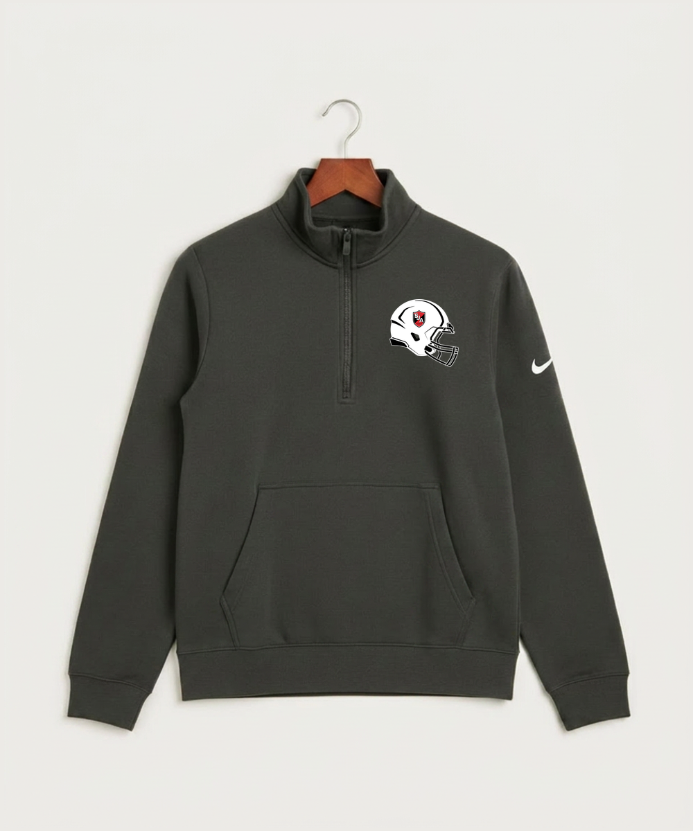 Saint James High School Football (Boys) - Anthracite Nike Club Fleece Sleeve Swoosh 1/2-Zip NKDX6718