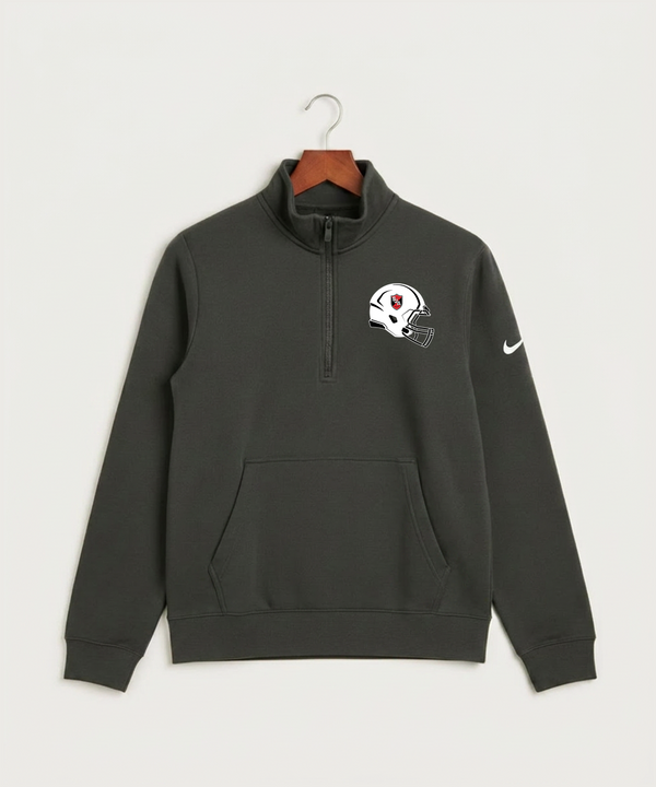 Saint James High School Football (Boys) - Anthracite Nike Club Fleece Sleeve Swoosh 1/2-Zip NKDX6718
