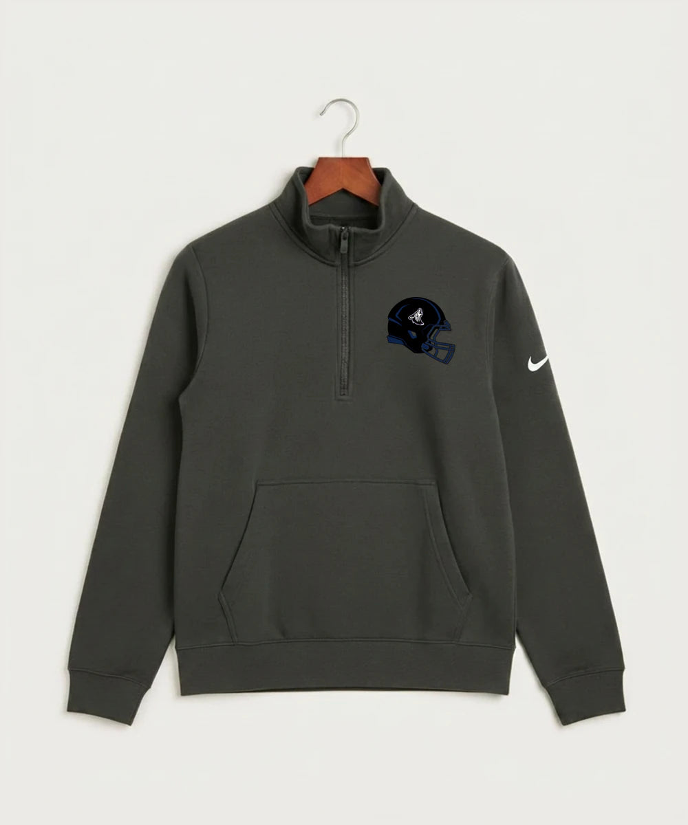 Heron Lake-Okabena High School Football (Boys) - Anthracite Nike Club Fleece Sleeve Swoosh 1/2-Zip NKDX6718