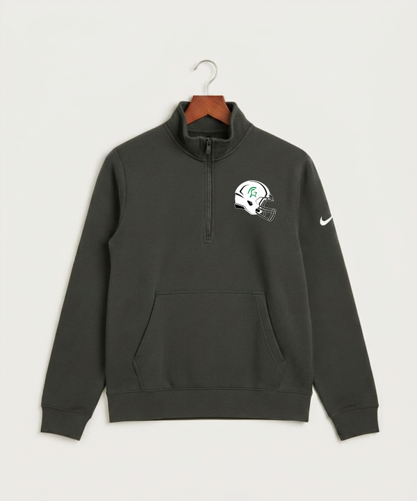 La Crescent High School Football (Boys) - Anthracite Nike Club Fleece Sleeve Swoosh 1/2-Zip NKDX6718