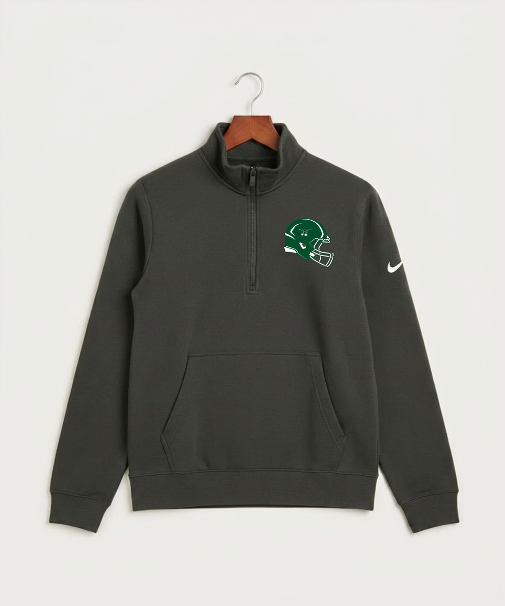 West Fargo High School Football (Boys) - Anthracite Nike Club Fleece Sleeve Swoosh 1/2-Zip NKDX6718