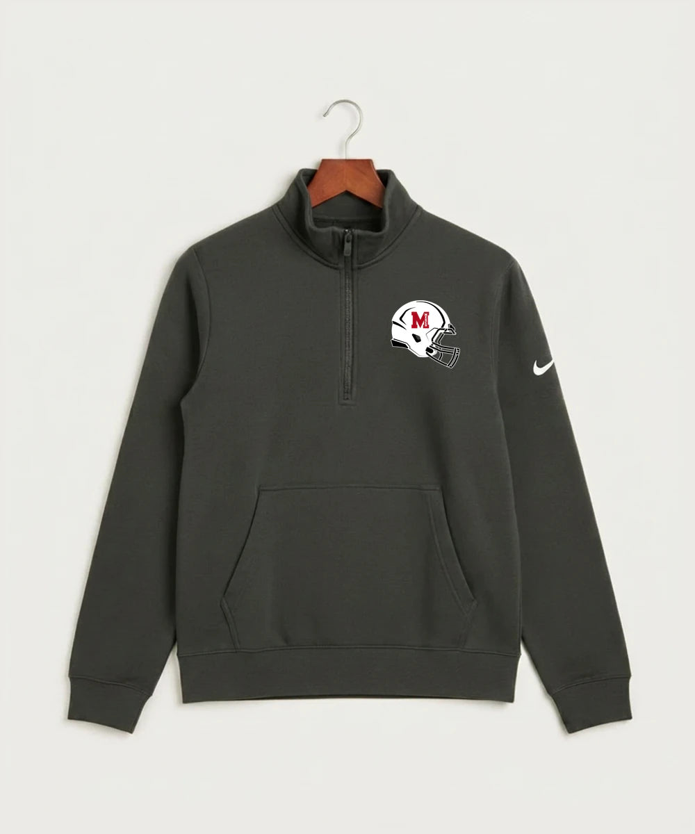Mcgregor High School Football (Boys) - Anthracite Nike Club Fleece Sleeve Swoosh 1/2-Zip NKDX6718