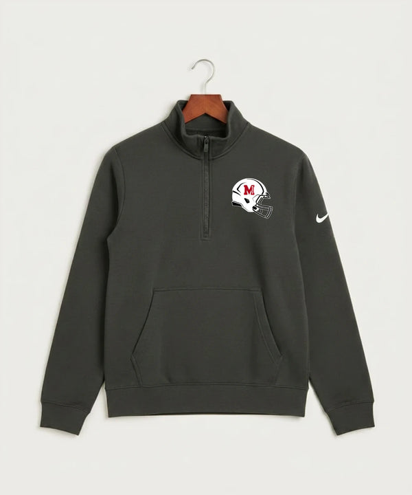 Mcgregor High School Football (Boys) - Anthracite Nike Club Fleece Sleeve Swoosh 1/2-Zip NKDX6718