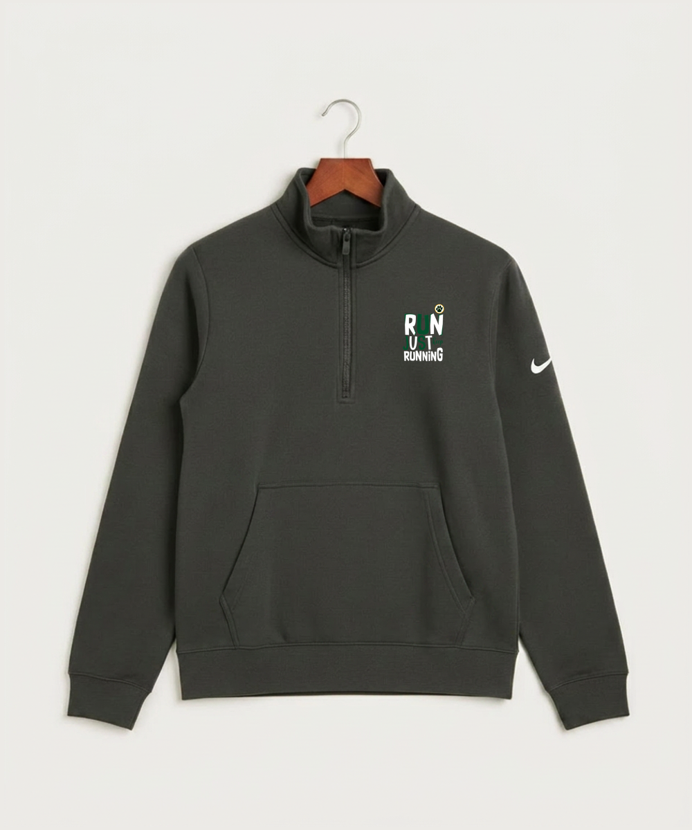 Ashwaubenon High School General (Sandbox) - Anthracite Nike Club Fleece Sleeve Swoosh 1/2-Zip NKDX6718