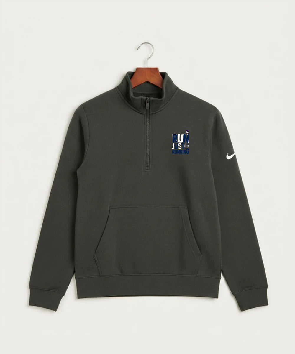 Albany High School Athletics - Anthracite Nike Club Fleece Sleeve Swoosh 1/2-Zip NKDX6718
