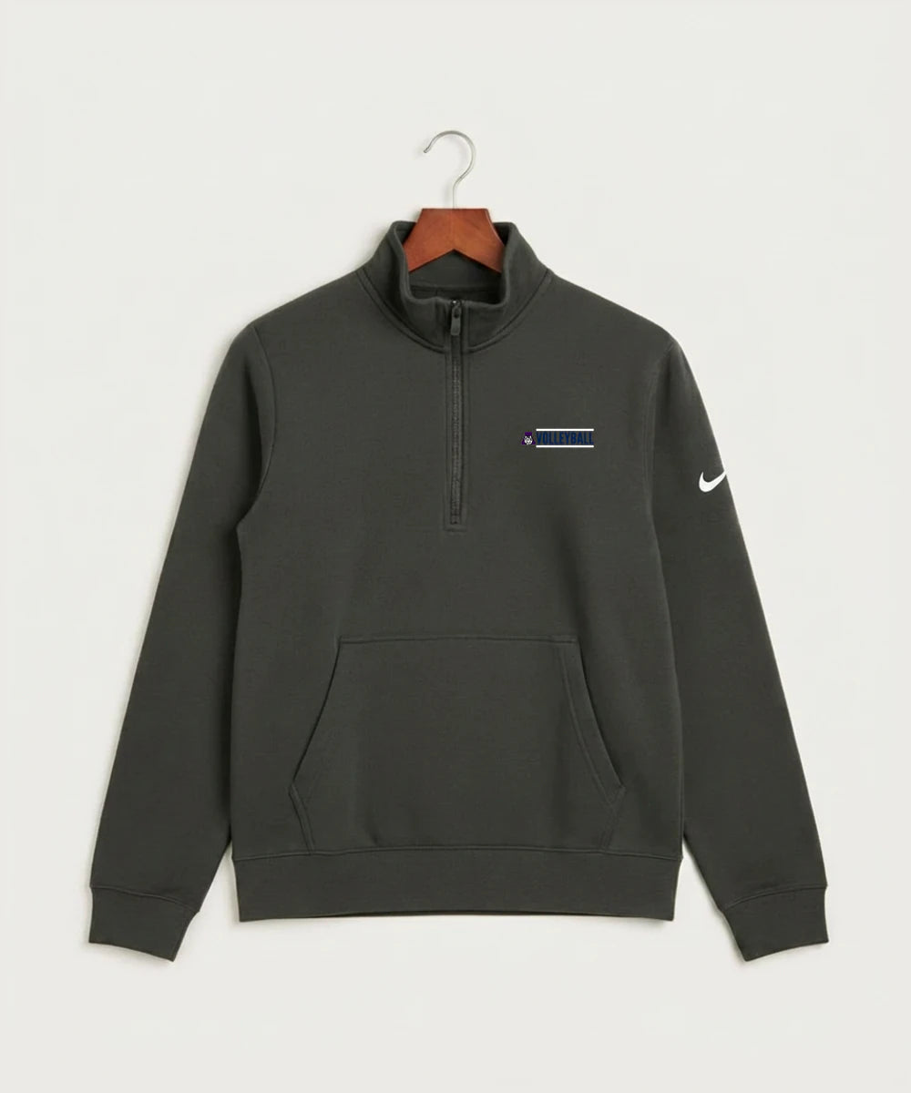 Albany High School Volleyball (Girls) - Anthracite Nike Club Fleece Sleeve Swoosh 1/2-Zip NKDX6718