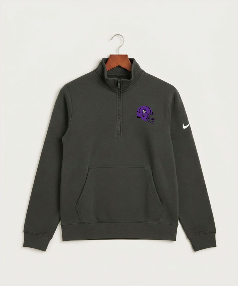 Albany High School Football (Boys) - Anthracite Nike Club Fleece Sleeve Swoosh 1/2-Zip NKDX6718