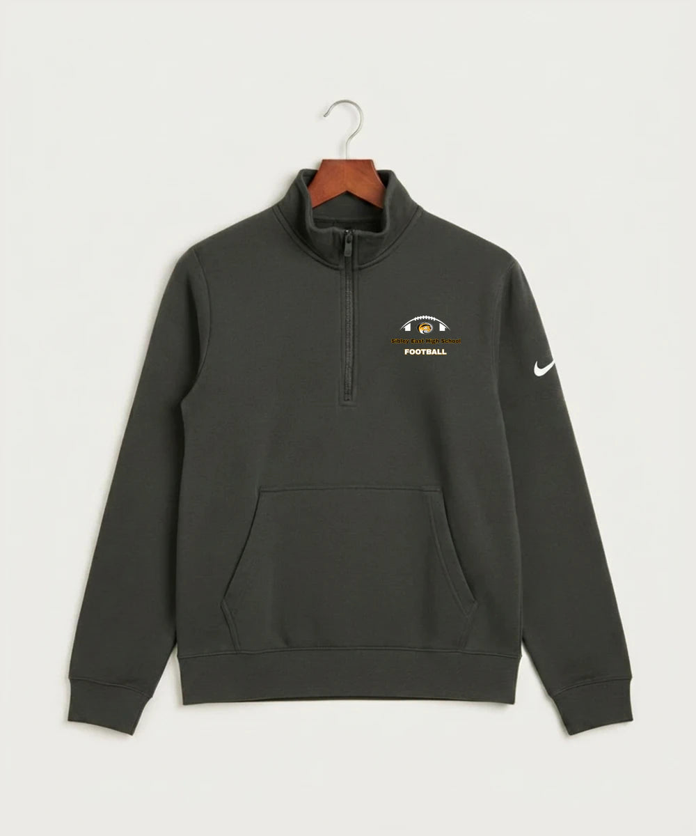 Sibley East High School Football (Boys) - Anthracite Nike Club Fleece Sleeve Swoosh 1/2-Zip NKDX6718