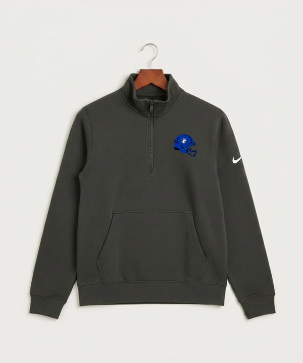 Bigfork Senior High School Football (Boys) - Anthracite Nike Club Fleece Sleeve Swoosh 1/2-Zip NKDX6718