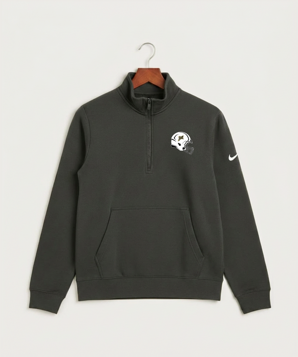 Burnsville High School Football (Boys) - Anthracite Nike Club Fleece Sleeve Swoosh 1/2-Zip NKDX6718